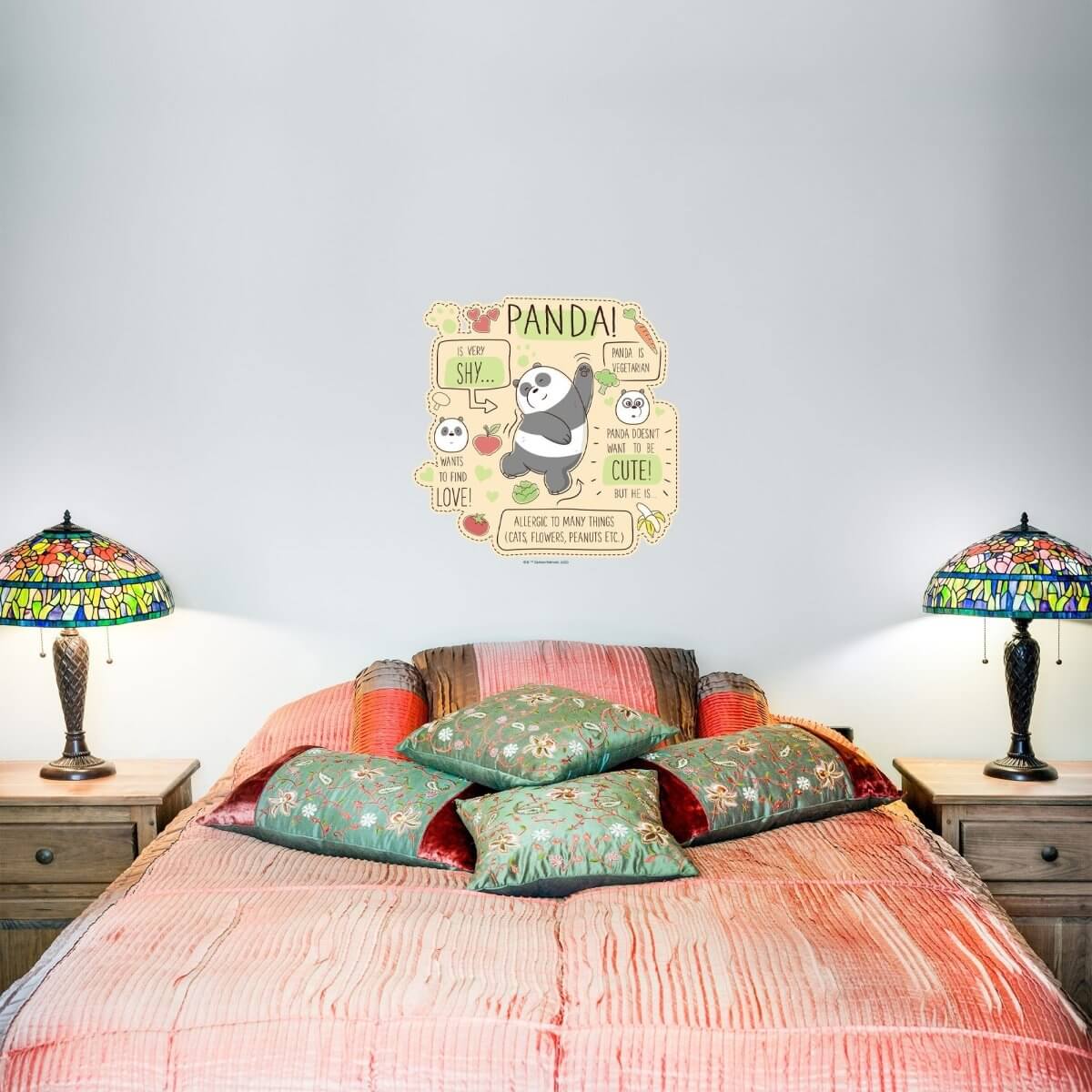 Kismet Decals Home & Room Decor We Bare Bears Get to Know Panda Wall decal sticker - officially licensed - latex printed with no solvent odor - Kismet Decals