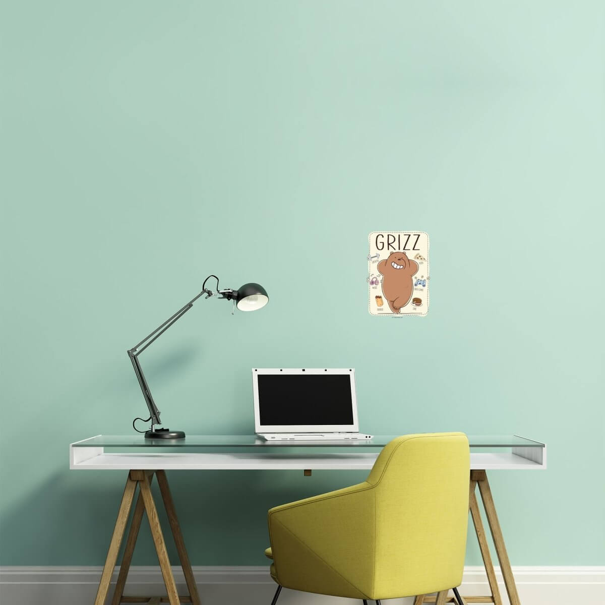 Kismet Decals Home & Room Decor We Bare Bears Grizzly's Favorites Wall decal sticker - officially licensed - latex printed with no solvent odor - Kismet Decals