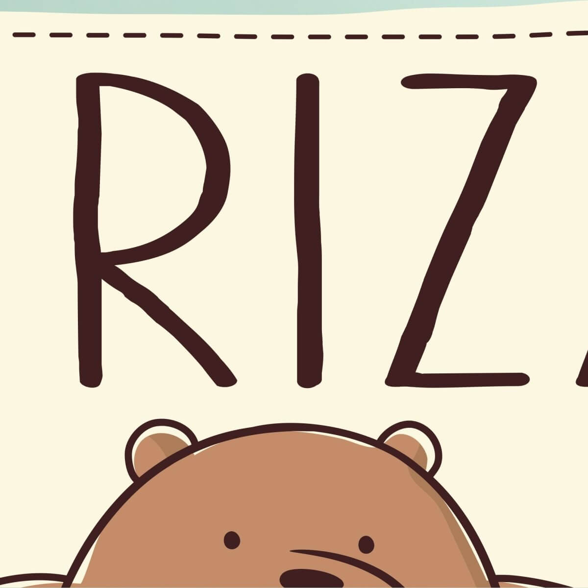 Kismet Decals Home & Room Decor We Bare Bears Grizzly's Favorites Wall decal sticker - officially licensed - latex printed with no solvent odor - Kismet Decals