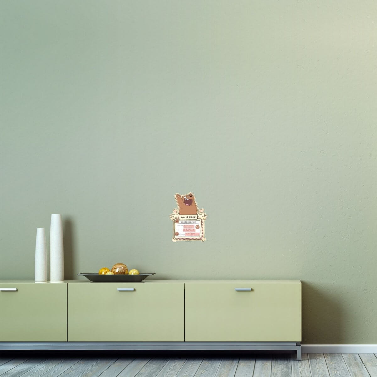 Kismet Decals Home & Room Decor We Bare Bears Grizz's Day Wall decal sticker - officially licensed - latex printed with no solvent odor - Kismet Decals