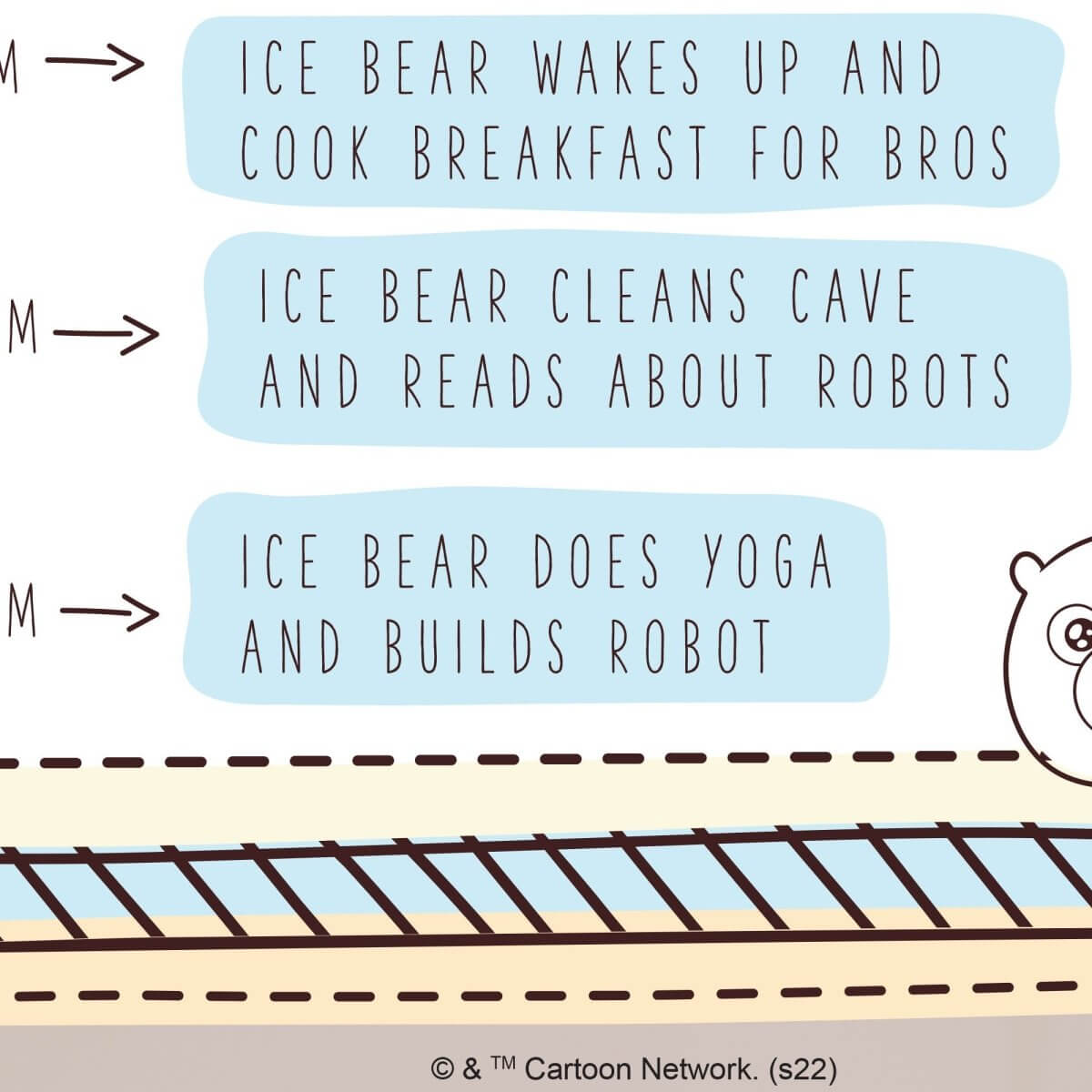 Kismet Decals Home & Room Decor We Bare Bears Ice Bear's Day Wall decal sticker - officially licensed - latex printed with no solvent odor - Kismet Decals