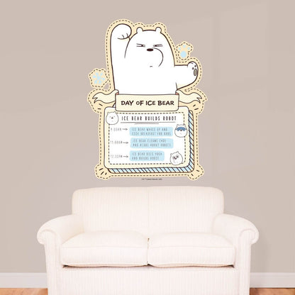Kismet Decals Home & Room Decor We Bare Bears Ice Bear's Day Wall decal sticker - officially licensed - latex printed with no solvent odor - Kismet Decals
