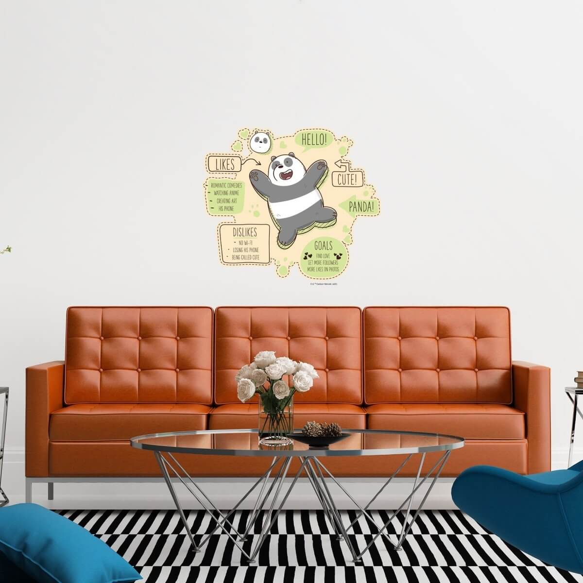 Kismet Decals Home & Room Decor We Bare Bears Panda 101 Wall decal sticker - officially licensed - latex printed with no solvent odor - Kismet Decals