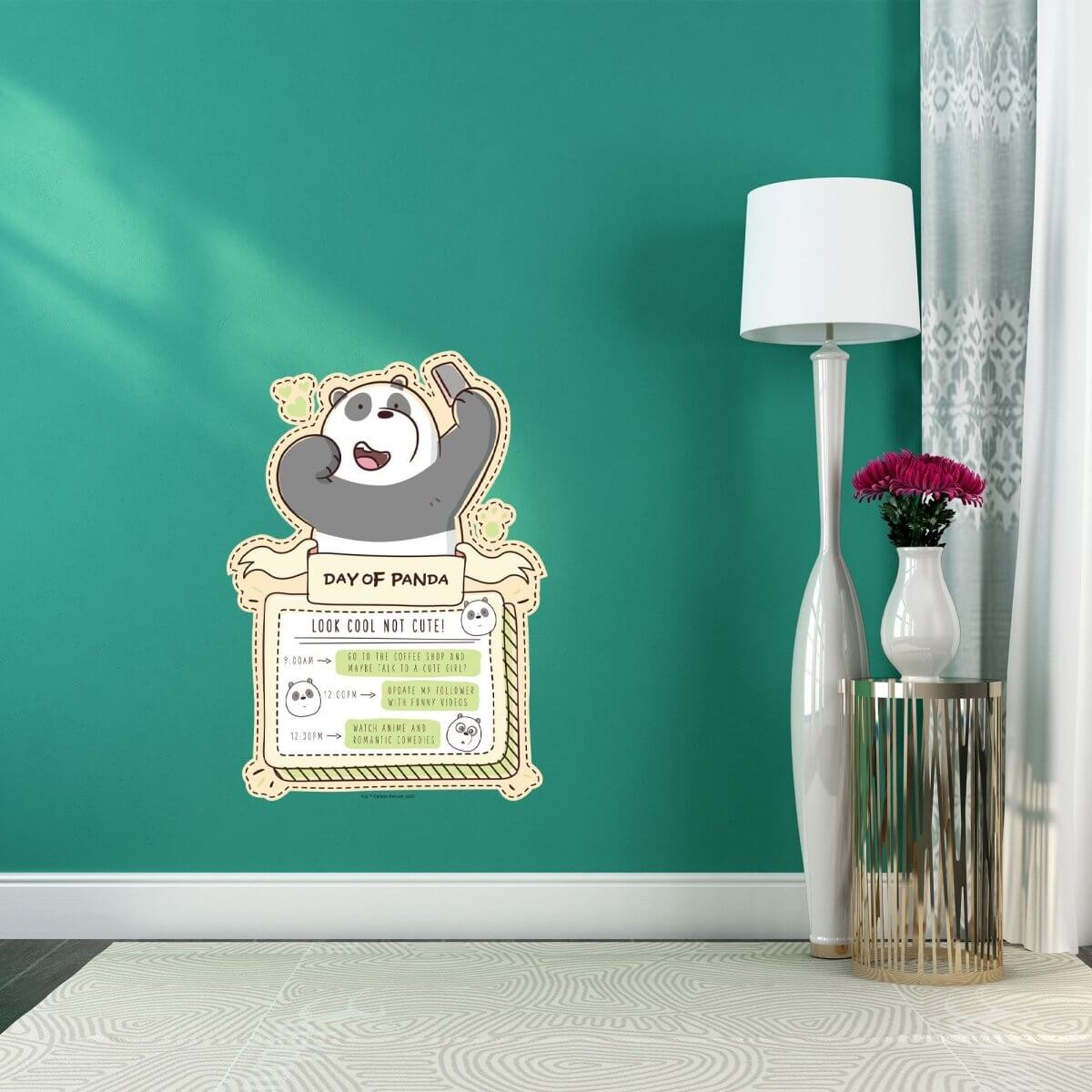 Kismet Decals Home & Room Decor We Bare Bears Panda's Day Wall decal sticker - officially licensed - latex printed with no solvent odor - Kismet Decals