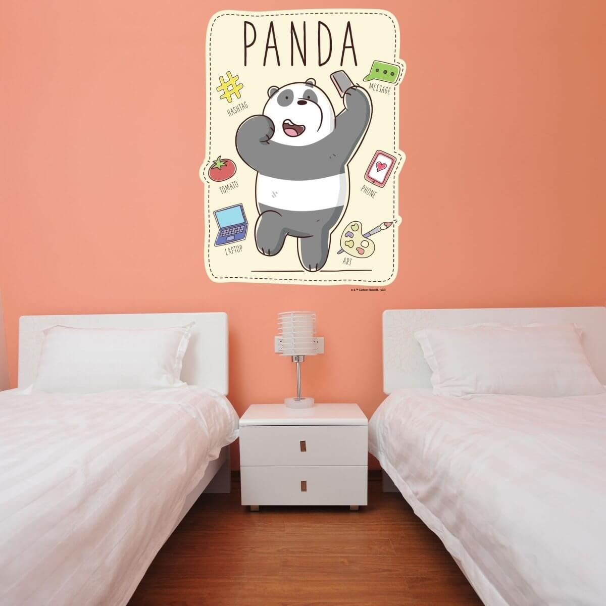 Kismet Decals Home & Room Decor We Bare Bears Panda's Favorites Wall decal sticker - officially licensed - latex printed with no solvent odor - Kismet Decals