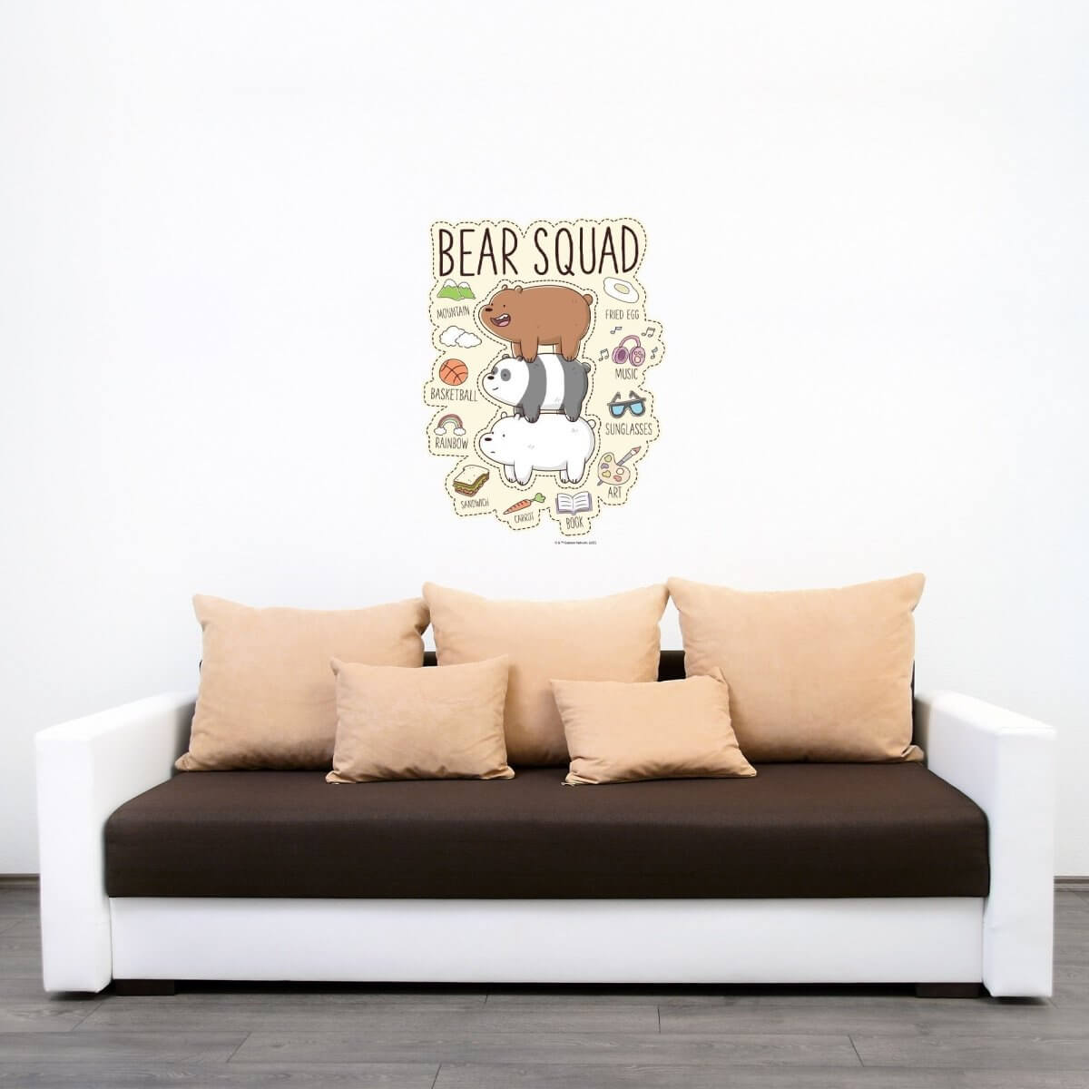 Kismet Decals Home & Room Decor We Bare Bears Squad Hobbies Wall decal sticker - officially licensed - latex printed with no solvent odor - Kismet Decals