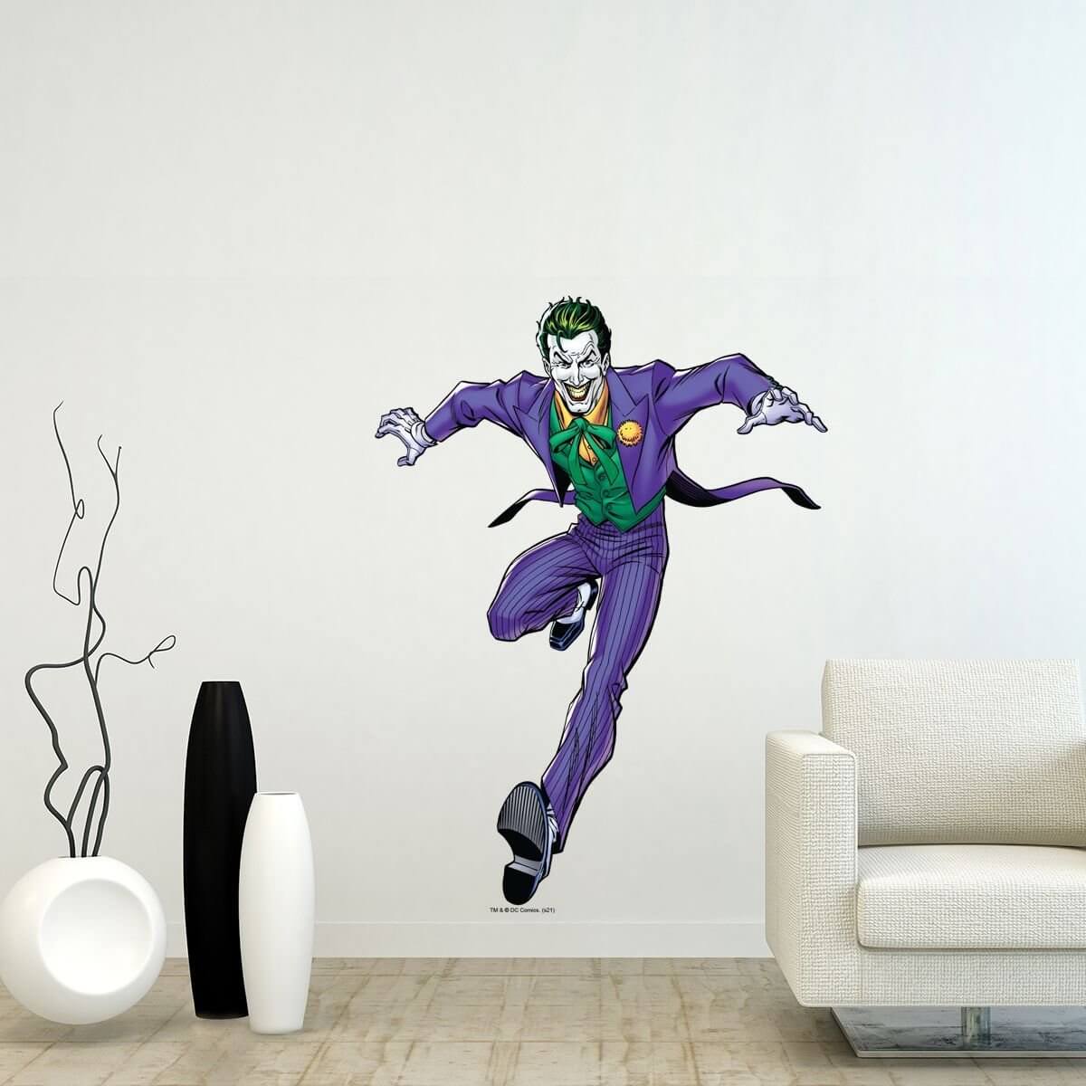 Kismet Decals Joker Crime Mastermind Licensed Wall Sticker - Easy DIY Justice League Home & Room Decor Wall Art - Kismet Decals
