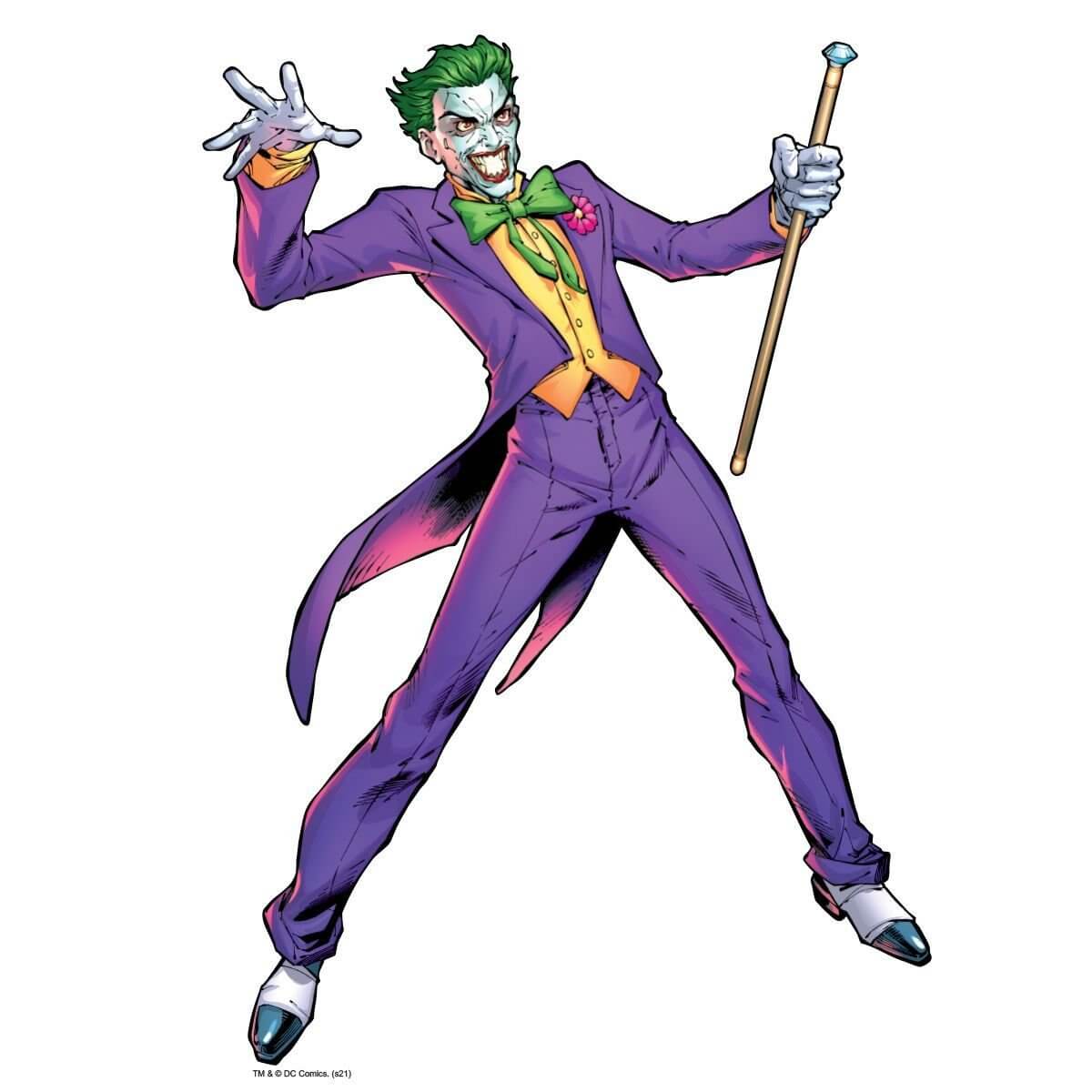 Kismet Decals Joker The Clown Prince Licensed Wall Sticker - Easy DIY Justice League Home & Room Decor Wall Art - Kismet Decals