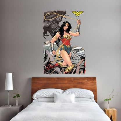 Kismet Decals Justice League #2 Var. Comic Cover Series Officially Licensed Wall Sticker - Easy DIY DC Comics Home, Kids or Adult Bedroom, Office, Living Room Decor Wall Art - Kismet Decals