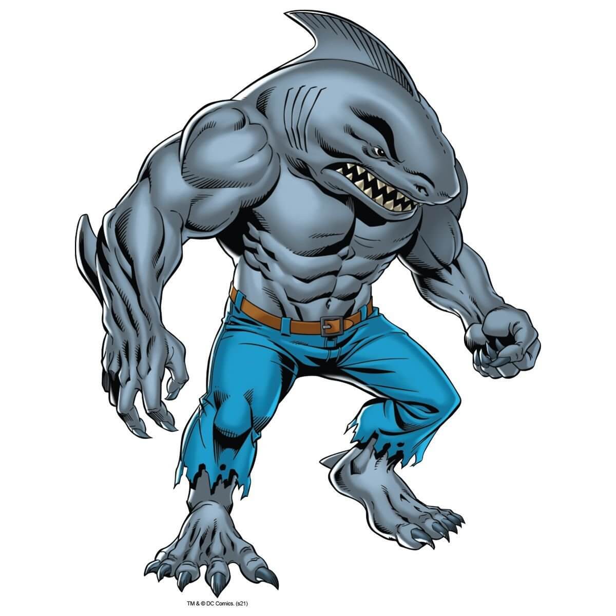 Kismet Decals King Shark "Wild Man" Licensed Wall Sticker - Easy DIY Justice League Home & Room Decor Wall Art - Kismet Decals