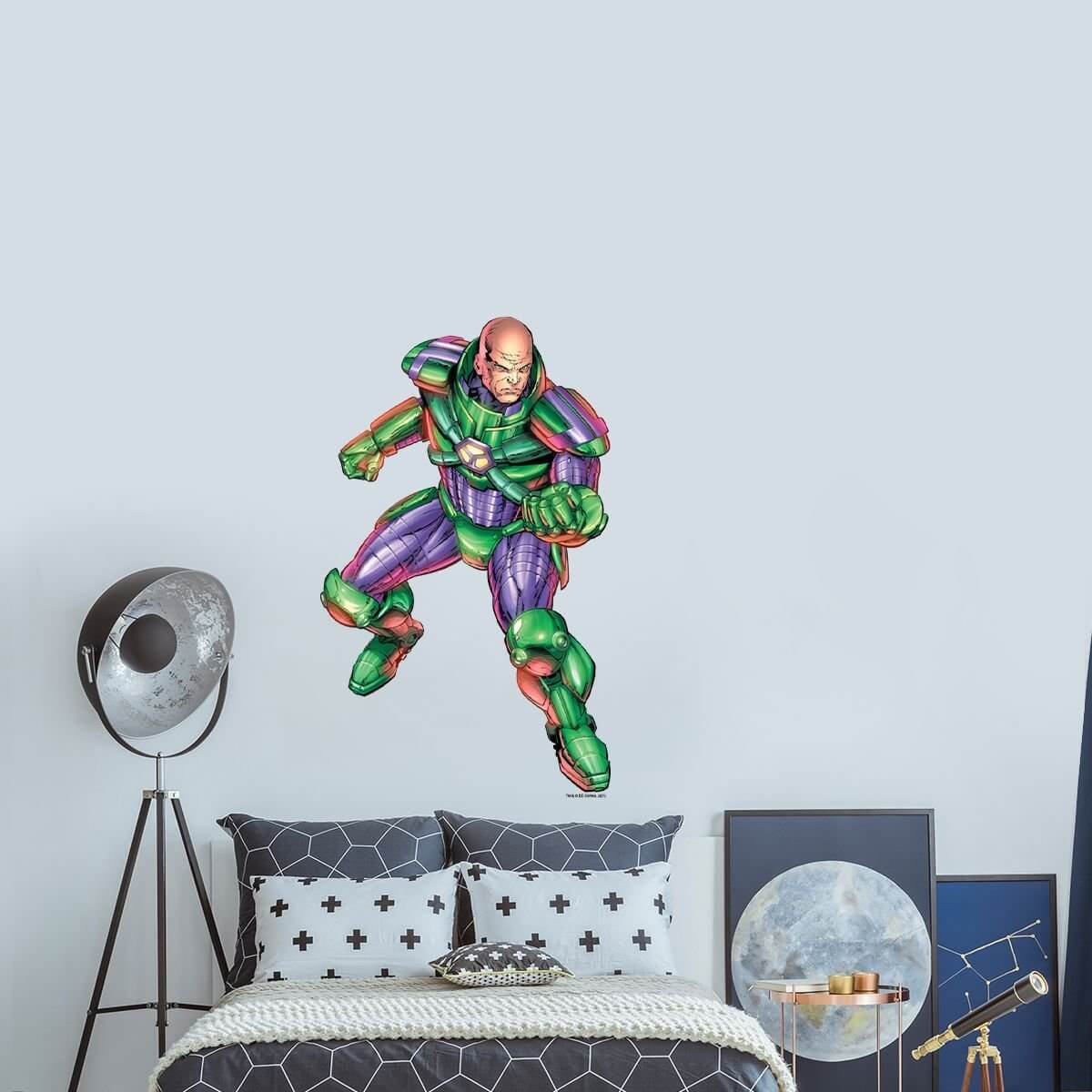 Kismet Decals Lex Luthor Warsuit Power Licensed Wall Sticker - Easy DIY Justice League Home & Room Decor Wall Art - Kismet Decals
