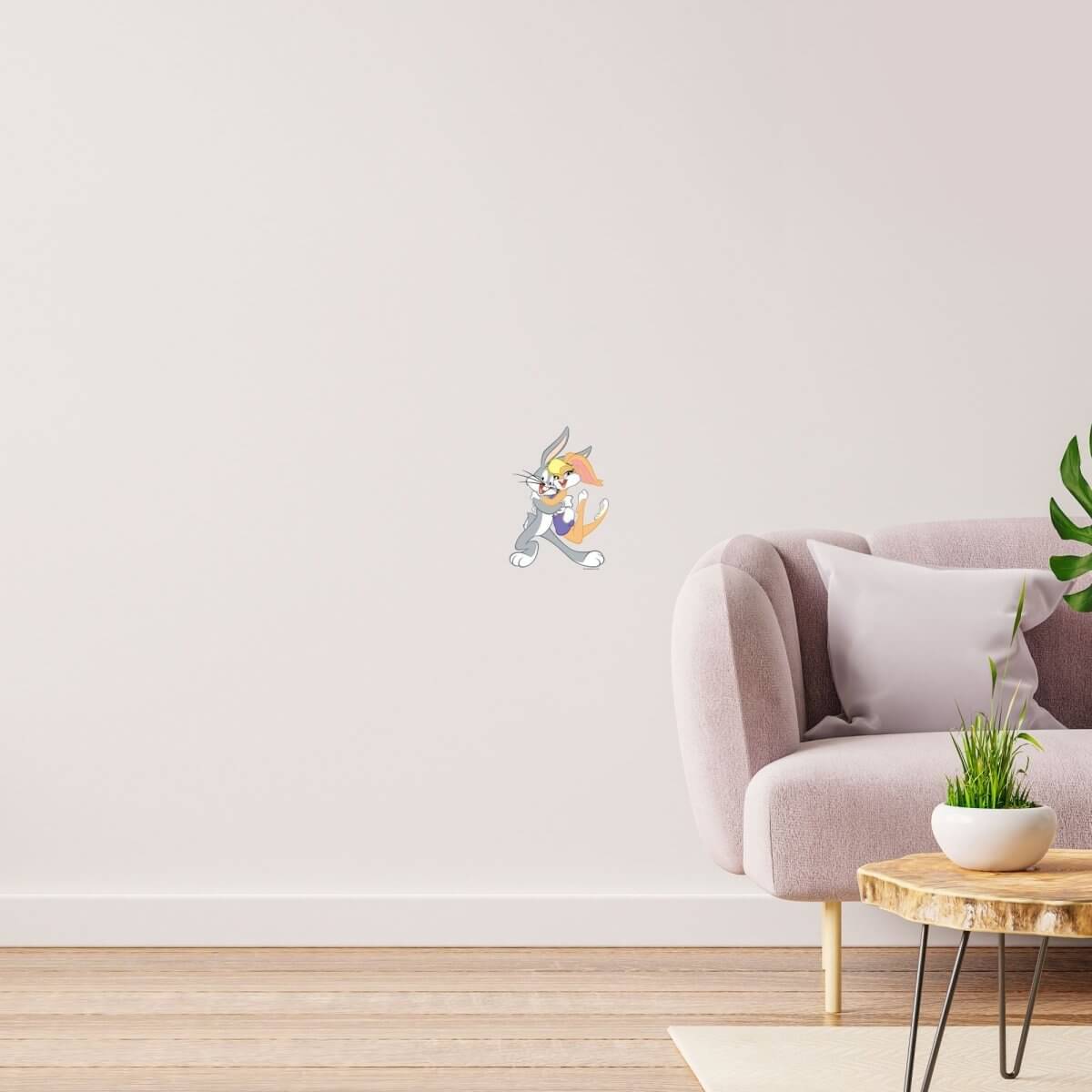Kismet Decals Looney Tunes Bugs & Lola Licensed Wall Sticker - Easy DIY Home & Kids Room Decor Wall Decal Art - Kismet Decals