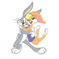 Kismet Decals Looney Tunes Bugs & Lola Licensed Wall Sticker - Easy DIY Home & Kids Room Decor Wall Decal Art - Kismet Decals