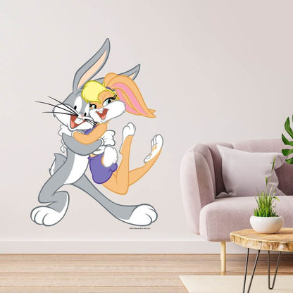 Kismet Decals Looney Tunes Bugs & Lola Licensed Wall Sticker - Easy DIY Home & Kids Room Decor Wall Decal Art - Kismet Decals
