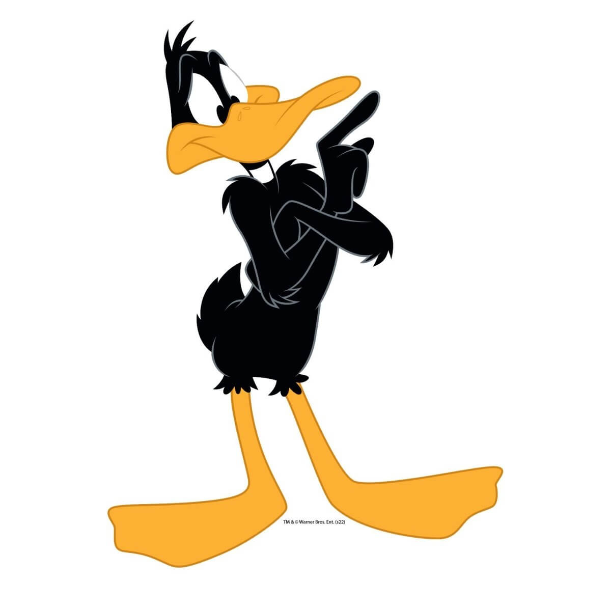 Kismet Decals Looney Tunes Daffy Duck in Thought Licensed Wall Sticker - Easy DIY Home & Kids Room Decor Wall Decal Art - Kismet Decals