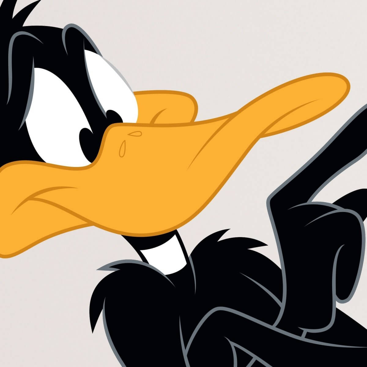 Kismet Decals Looney Tunes Daffy Duck in Thought Licensed Wall Sticker - Easy DIY Home & Kids Room Decor Wall Decal Art - Kismet Decals