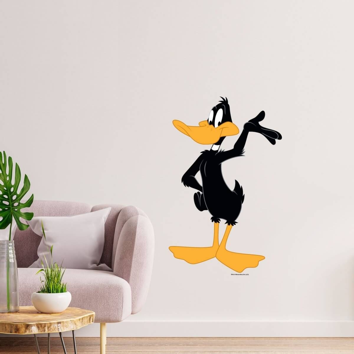 Kismet Decals Looney Tunes Daffy Duck Self-Intro Licensed Wall Sticker - Easy DIY Home & Kids Room Decor Wall Decal Art - Kismet Decals