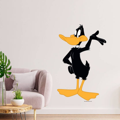 Kismet Decals Looney Tunes Daffy Duck Self-Intro Licensed Wall Sticker - Easy DIY Home & Kids Room Decor Wall Decal Art - Kismet Decals