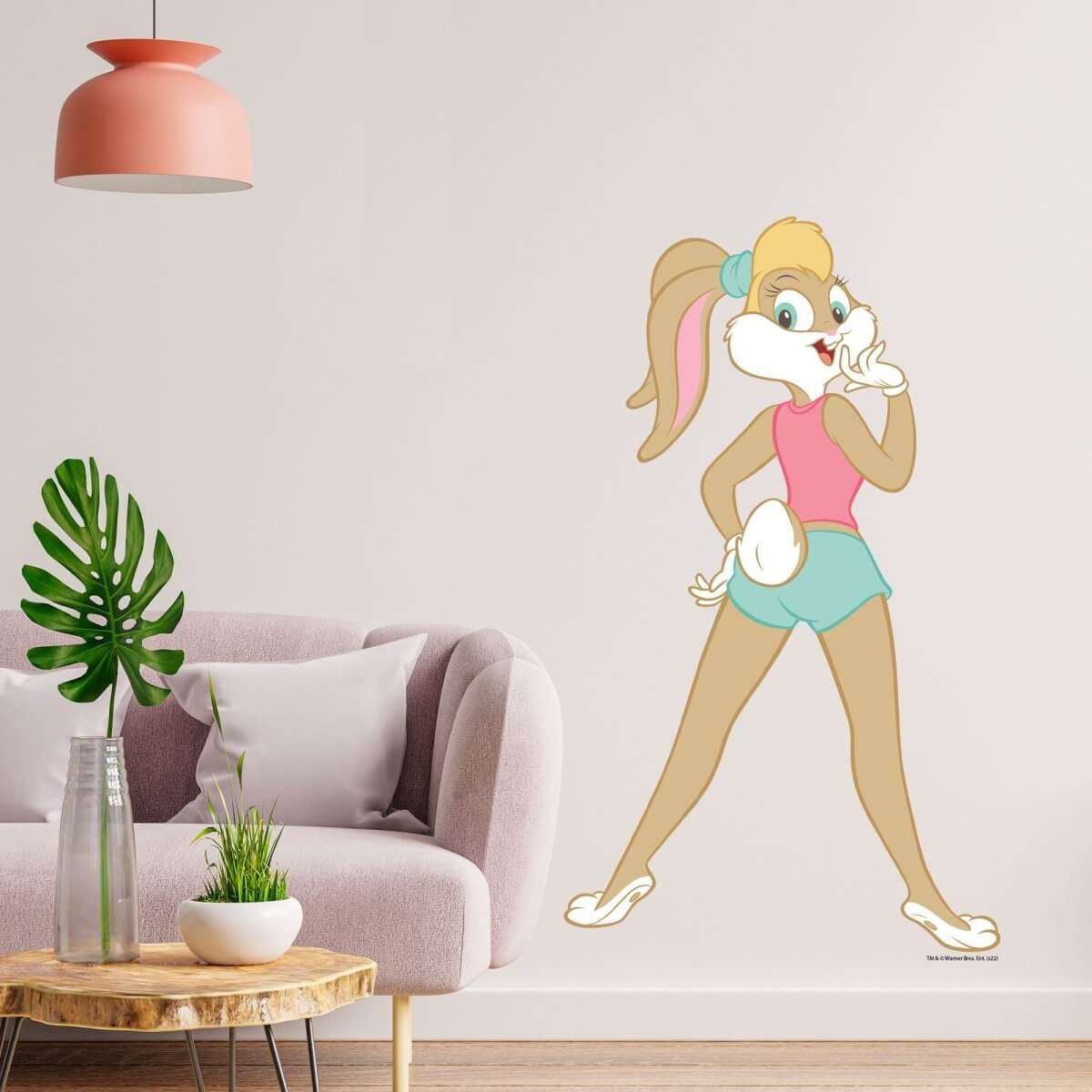 Kismet Decals Looney Tunes Lola Bunny Look Back Licensed Wall Sticker - Easy DIY Home & Kids Room Decor Wall Decal Art - Kismet Decals