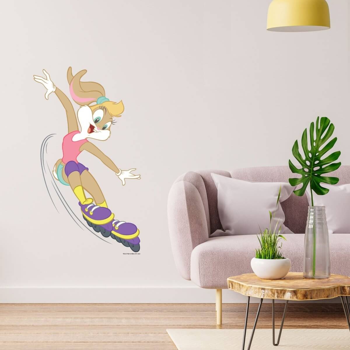 Kismet Decals Looney Tunes Lola Bunny Skates Licensed Wall Sticker - Easy DIY Home & Kids Room Decor Wall Decal Art - Kismet Decals