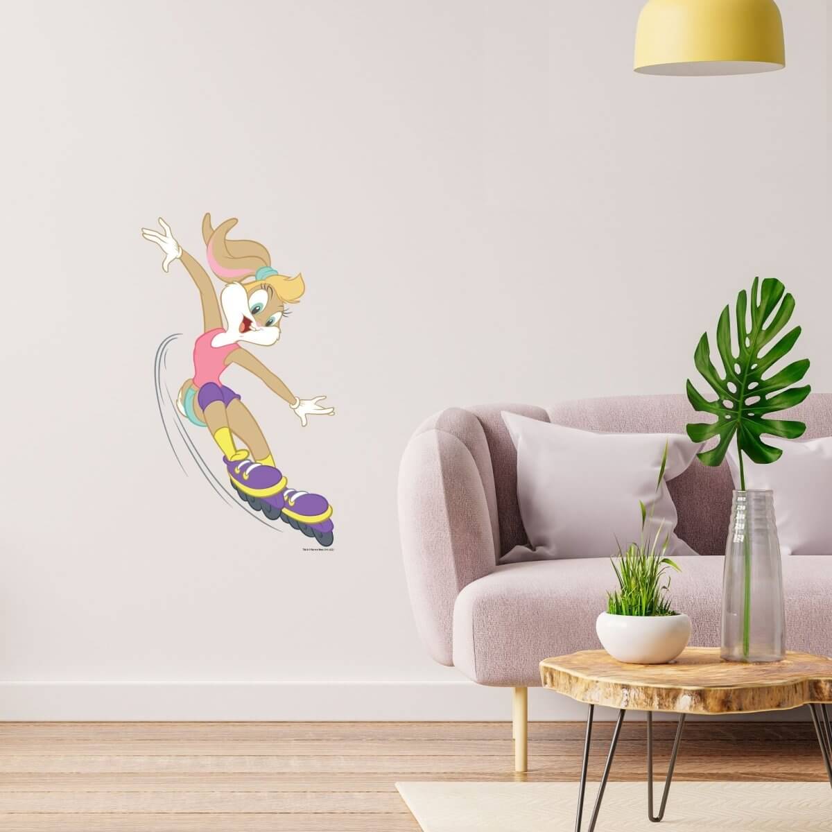 Kismet Decals Looney Tunes Lola Bunny Skates Licensed Wall Sticker - Easy DIY Home & Kids Room Decor Wall Decal Art - Kismet Decals