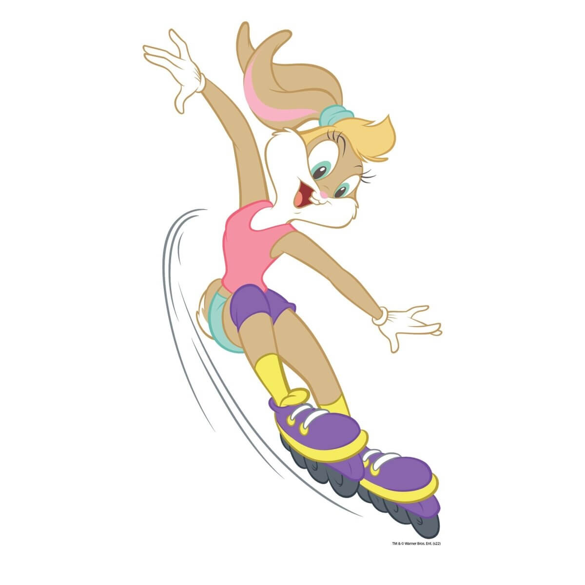 Kismet Decals Looney Tunes Lola Bunny Skates Licensed Wall Sticker - Easy DIY Home & Kids Room Decor Wall Decal Art - Kismet Decals