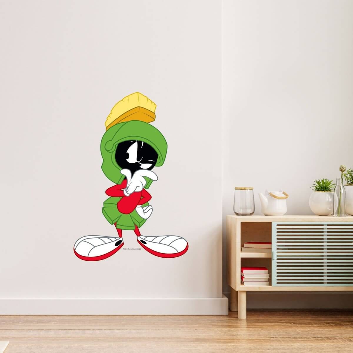 Kismet Decals Looney Tunes Marvin in Thought Licensed Wall Sticker - Easy DIY Home & Kids Room Decor Wall Decal Art - Kismet Decals
