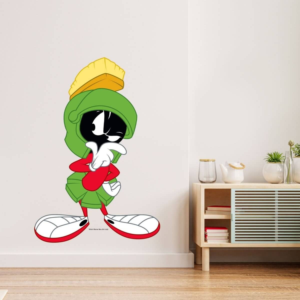 Kismet Decals Looney Tunes Marvin in Thought Licensed Wall Sticker - Easy DIY Home & Kids Room Decor Wall Decal Art - Kismet Decals