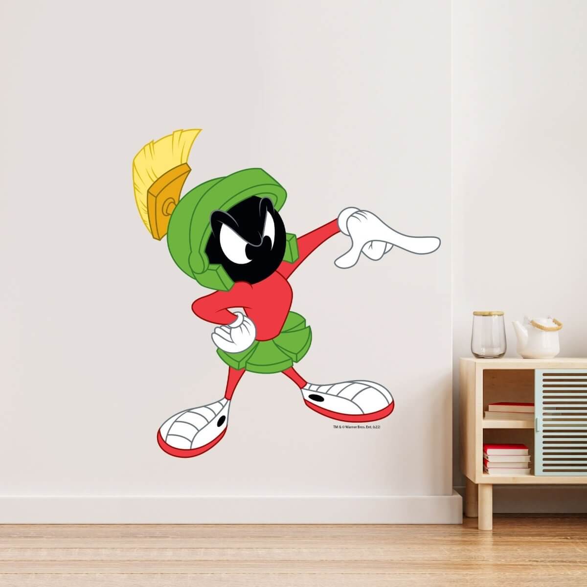 Kismet Decals Looney Tunes Marvin Instructing Licensed Wall Sticker - Easy DIY Home & Kids Room Decor Wall Decal Art - Kismet Decals