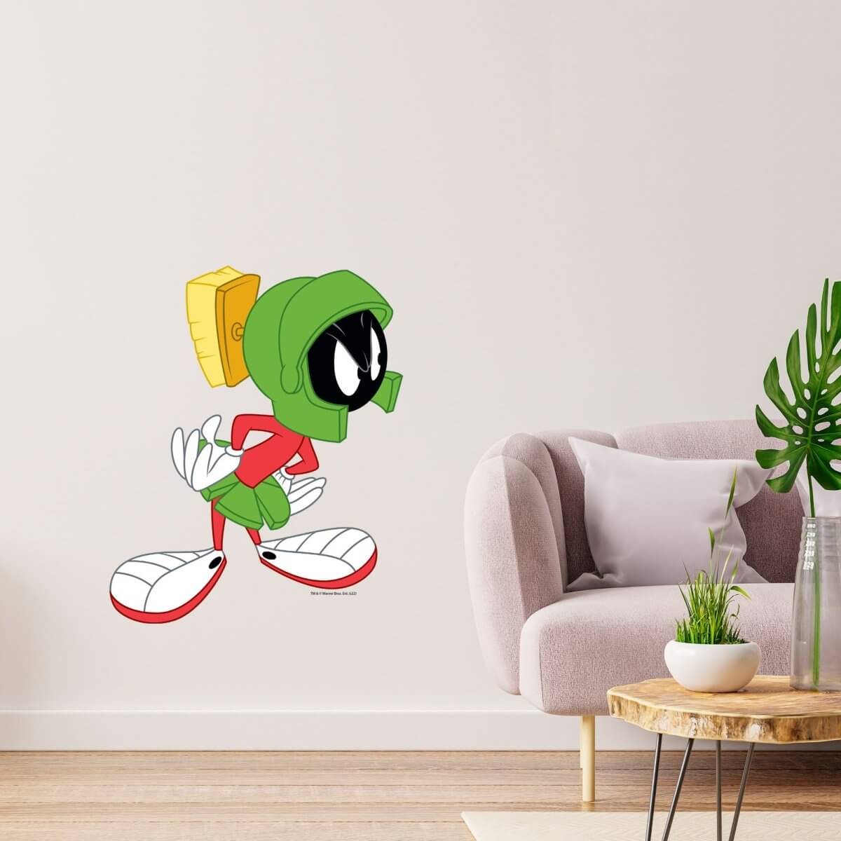 Kismet Decals Looney Tunes Marvin the Martian Licensed Wall Sticker - Easy DIY Home & Kids Room Decor Wall Decal Art - Kismet Decals