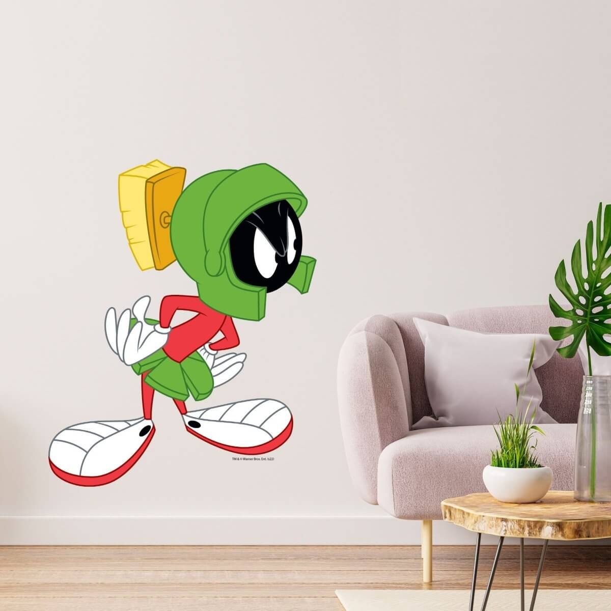 Kismet Decals Looney Tunes Marvin the Martian Licensed Wall Sticker - Easy DIY Home & Kids Room Decor Wall Decal Art - Kismet Decals