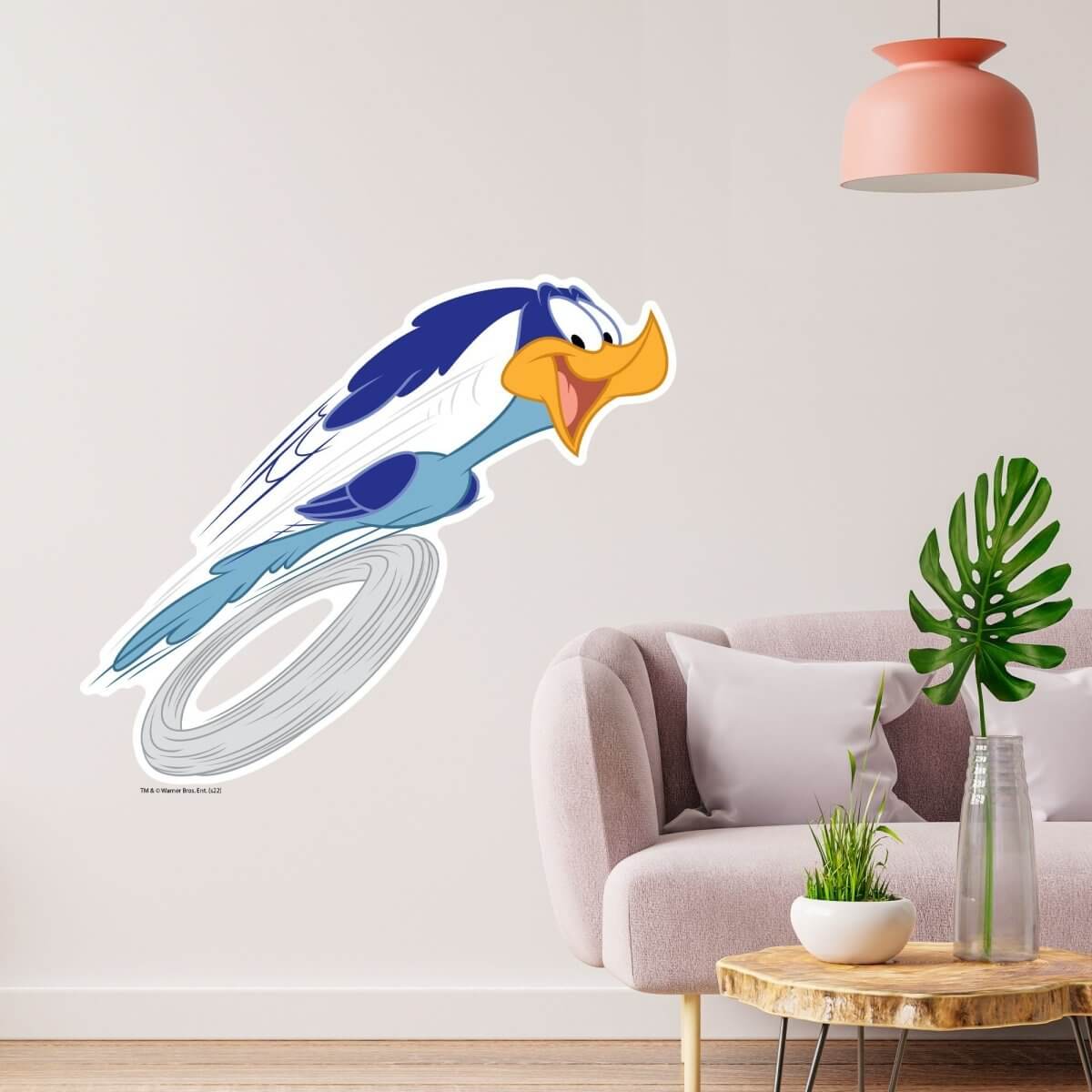 Kismet Decals Looney Tunes Road Runner Beep Beep Licensed Wall Sticker - Easy DIY Home & Kids Room Decor Wall Decal Art - Kismet Decals