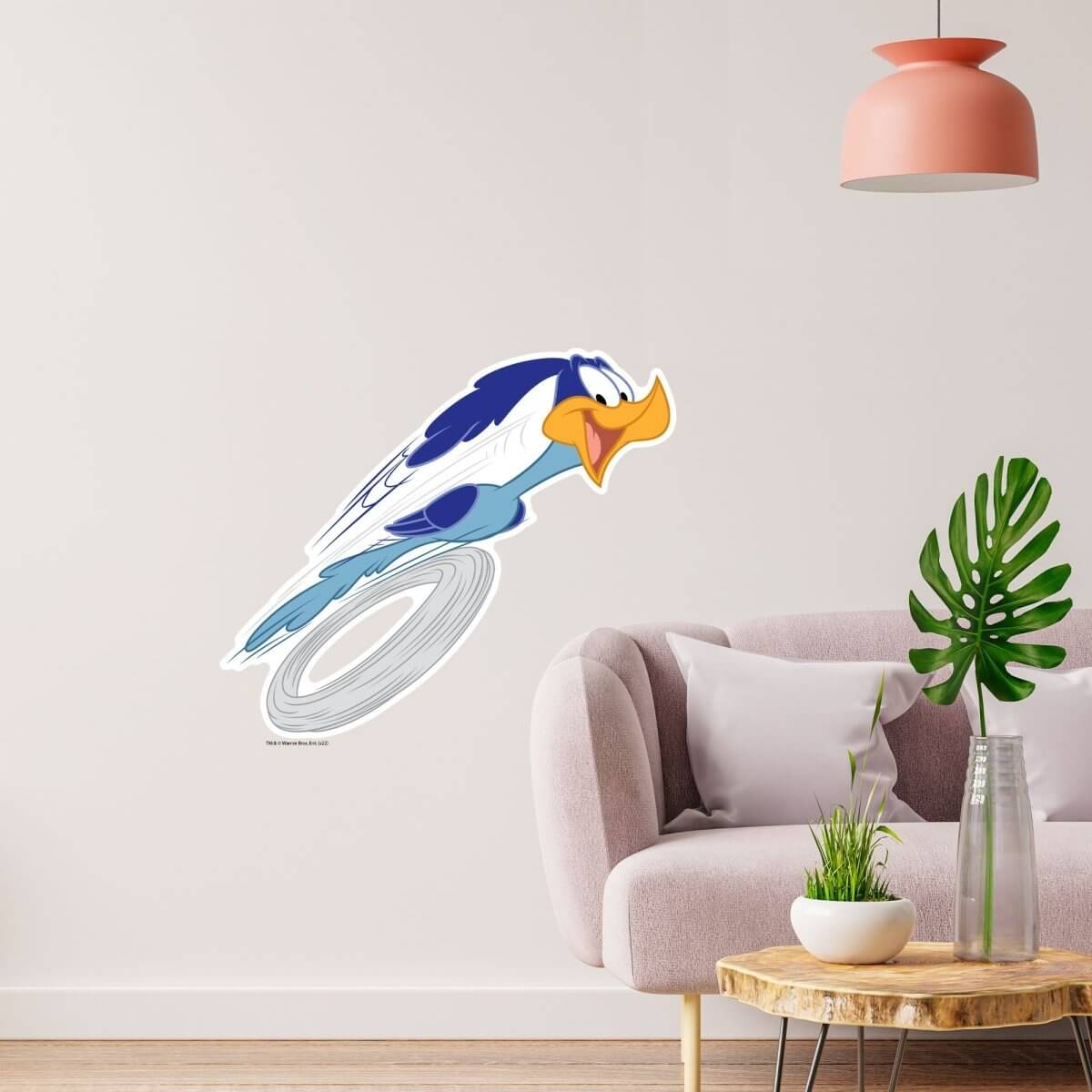 Kismet Decals Looney Tunes Road Runner Beep Beep Licensed Wall Sticker - Easy DIY Home & Kids Room Decor Wall Decal Art - Kismet Decals