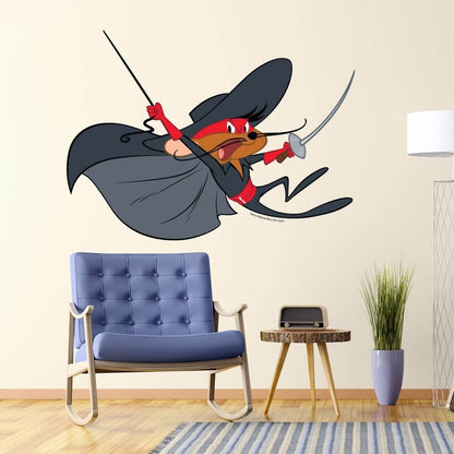Kismet Decals Looney Tunes Speedy Gonzales Zorro Licensed Wall Sticker - Easy DIY Home & Kids Room Decor Wall Decal Art - Kismet Decals