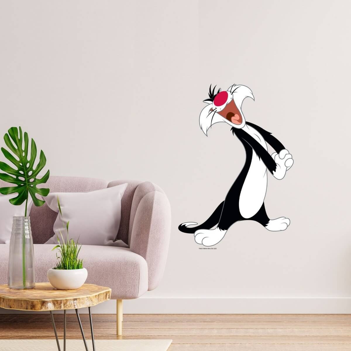 Kismet Decals Looney Tunes Sylvester Excited Licensed Wall Sticker - Easy DIY Home & Kids Room Decor Wall Decal Art - Kismet Decals