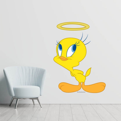 Kismet Decals Looney Tunes Tweety Bird Angelic Licensed Wall Sticker - Easy DIY Home & Kids Room Decor Wall Decal Art - Kismet Decals