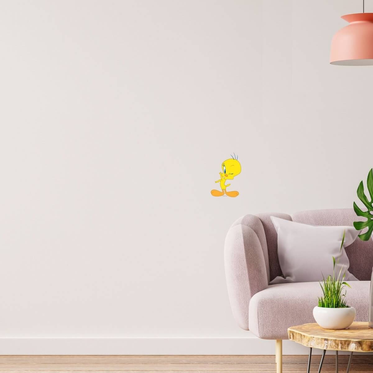 Kismet Decals Looney Tunes Tweety Bird Devious Licensed Wall Sticker - Easy DIY Home & Kids Room Decor Wall Decal Art - Kismet Decals