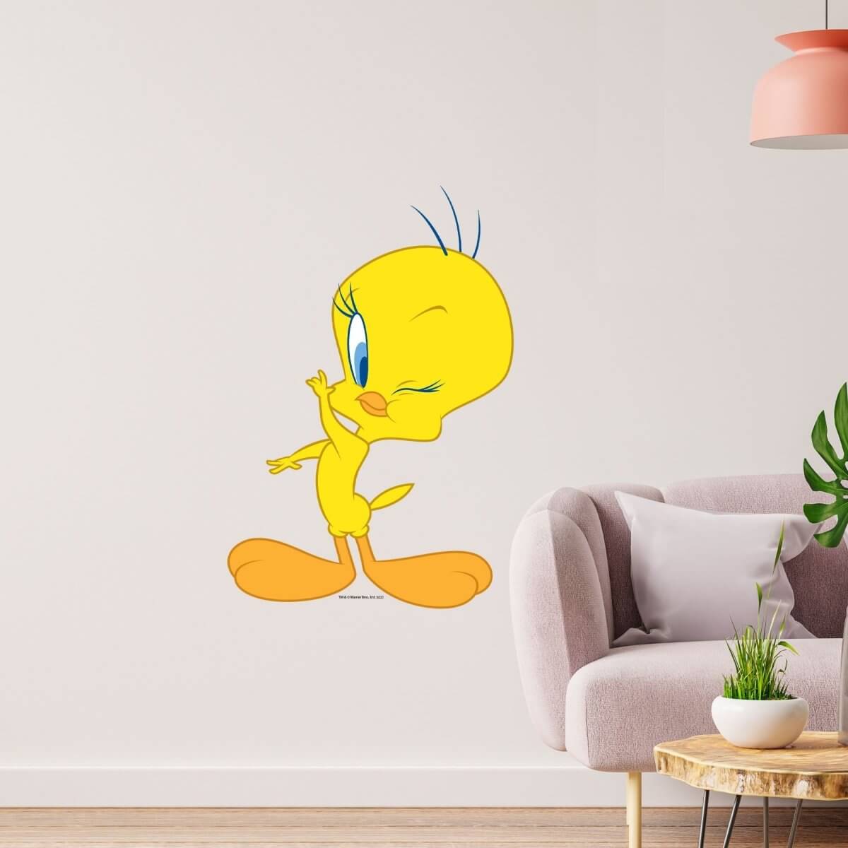Kismet Decals Looney Tunes Tweety Bird Devious Licensed Wall Sticker - Easy DIY Home & Kids Room Decor Wall Decal Art - Kismet Decals