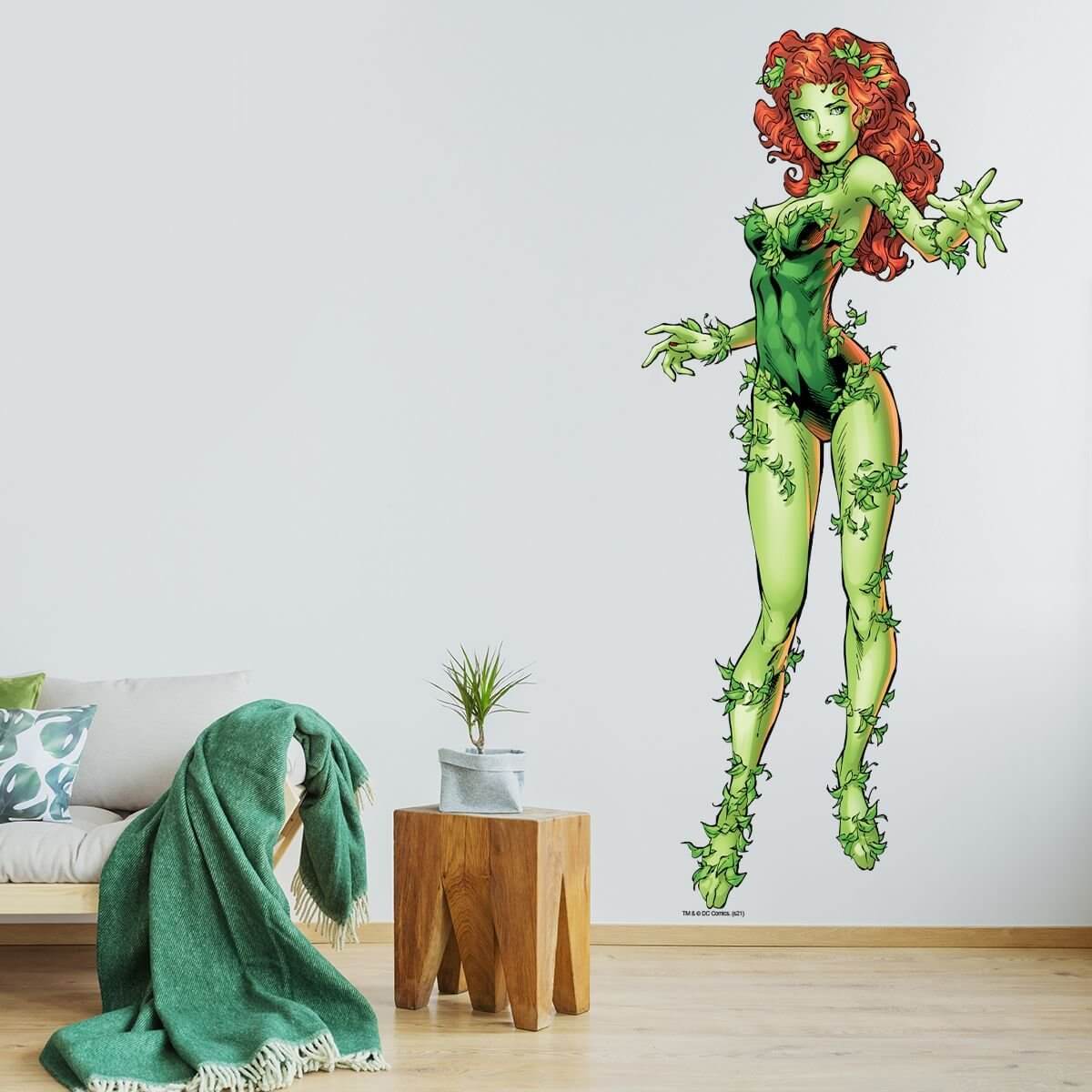 Kismet Decals Poison Ivy Eco-Villain Licensed Wall Sticker - Easy DIY Justice League Home & Room Decor Wall Art - Kismet Decals