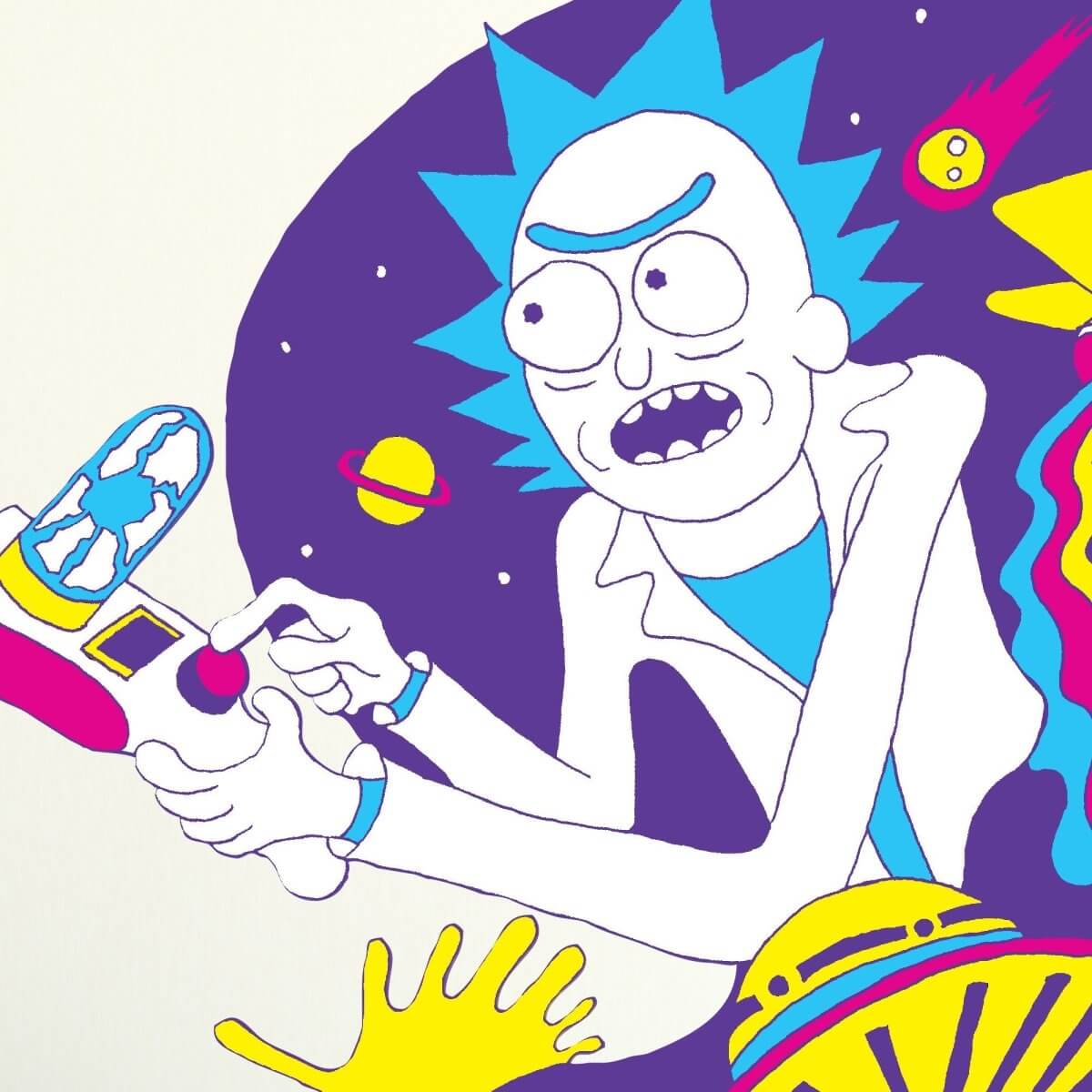 Kismet Decals Rick & Morty Pop Culture Space 2 Licensed Wall Sticker - Easy DIY Home & Kids Room Decor Wall Decal Art - Kismet Decals