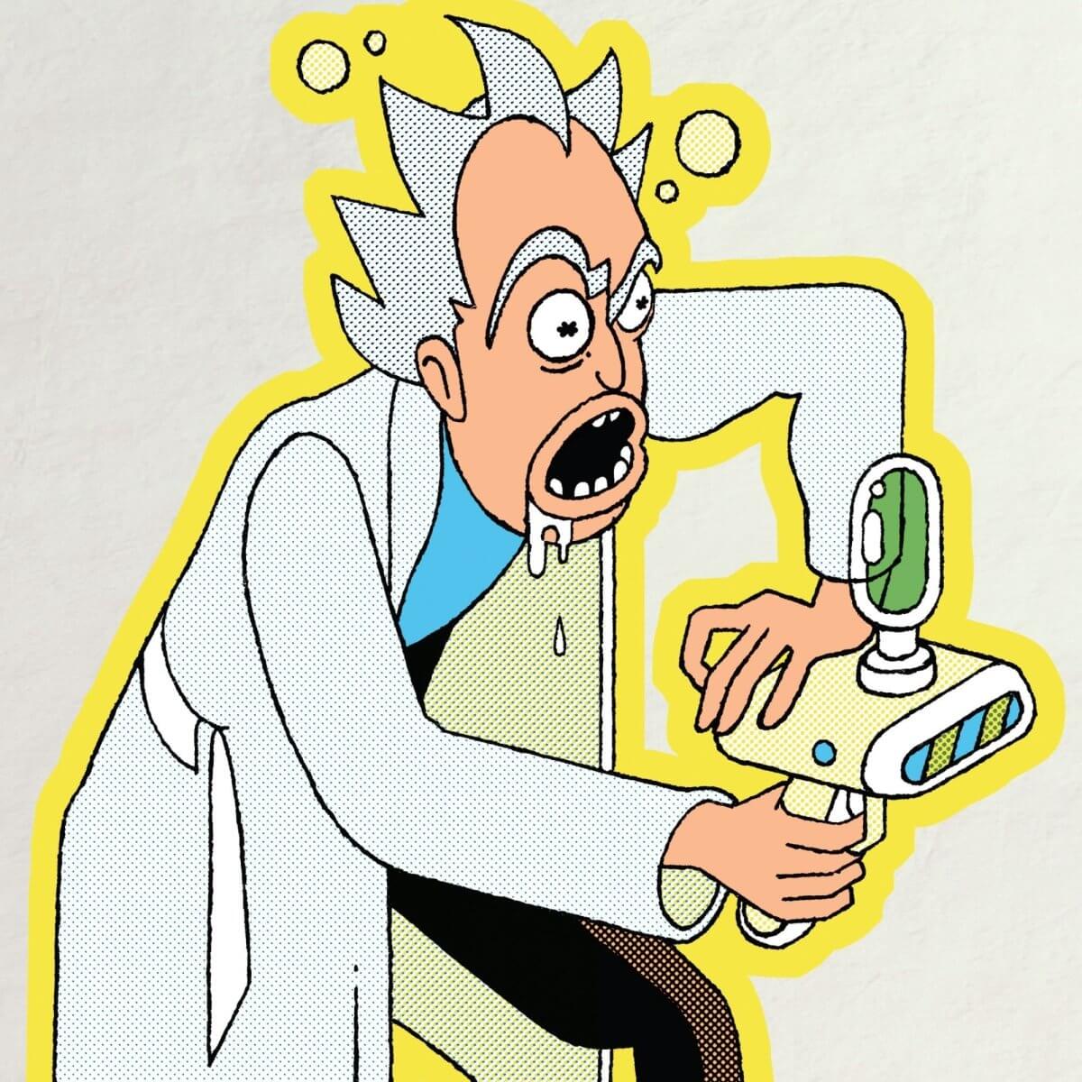 Kismet Decals Rick & Morty Pop Culture Space 3 Licensed Wall Sticker - Easy DIY Home & Kids Room Decor Wall Decal Art - Kismet Decals