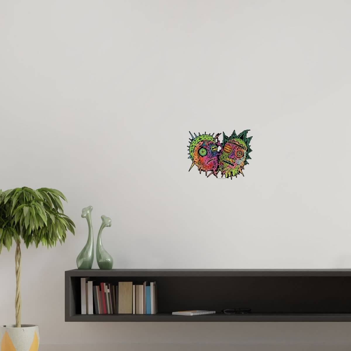 Kismet Decals Rick & Morty Psychedelic Monsters 1 Licensed Wall Sticker - Easy DIY Home & Kids Room Decor Wall Decal Art - Kismet Decals
