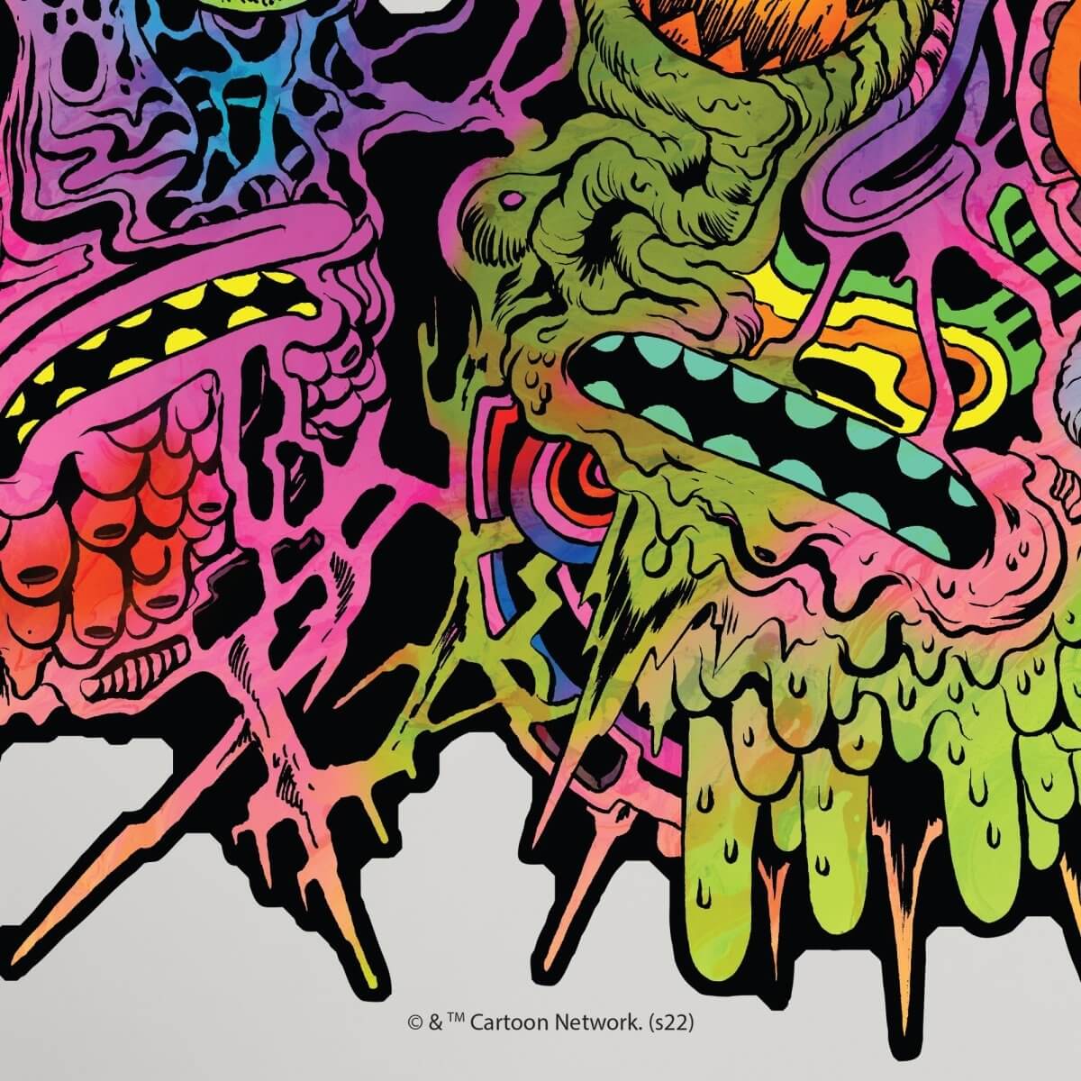 Kismet Decals Rick & Morty Psychedelic Monsters 1 Licensed Wall Sticker - Easy DIY Home & Kids Room Decor Wall Decal Art - Kismet Decals