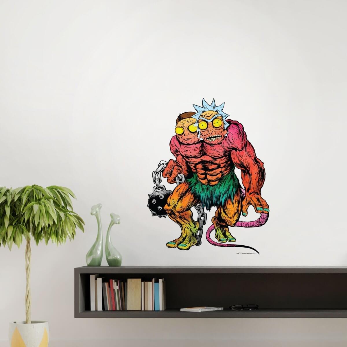 Kismet Decals Rick & Morty Psychedelic Monsters 2 Licensed Wall Sticker - Easy DIY Home & Kids Room Decor Wall Decal Art - Kismet Decals