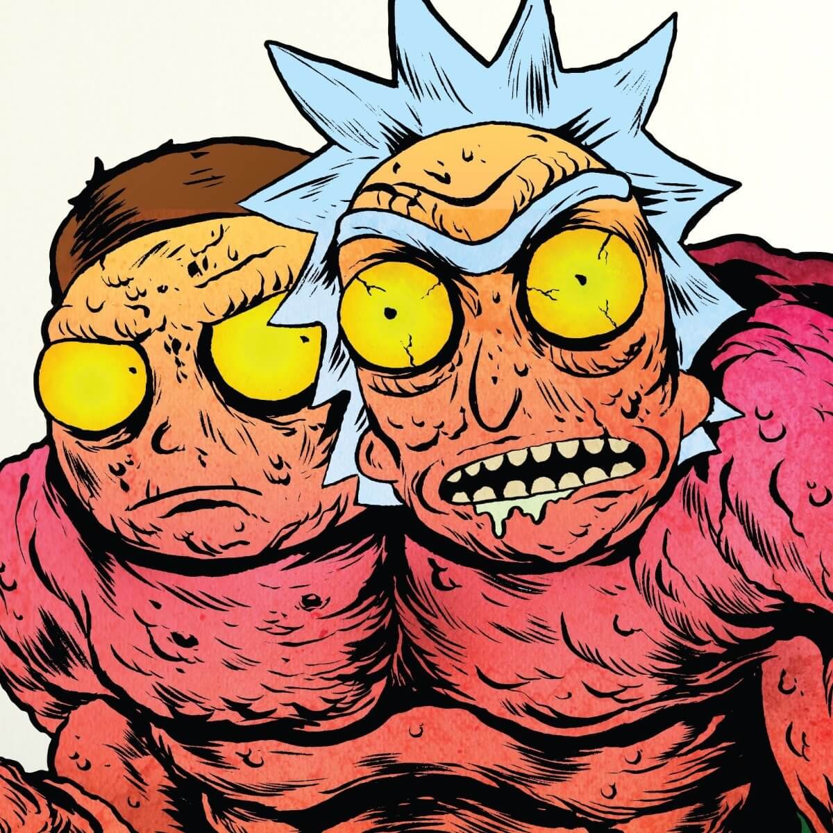 Kismet Decals Rick & Morty Psychedelic Monsters 2 Licensed Wall Sticker - Easy DIY Home & Kids Room Decor Wall Decal Art - Kismet Decals