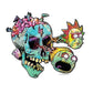 Kismet Decals Rick & Morty Psychedelic Monsters 3 Licensed Wall Sticker - Easy DIY Home & Kids Room Decor Wall Decal Art - Kismet Decals