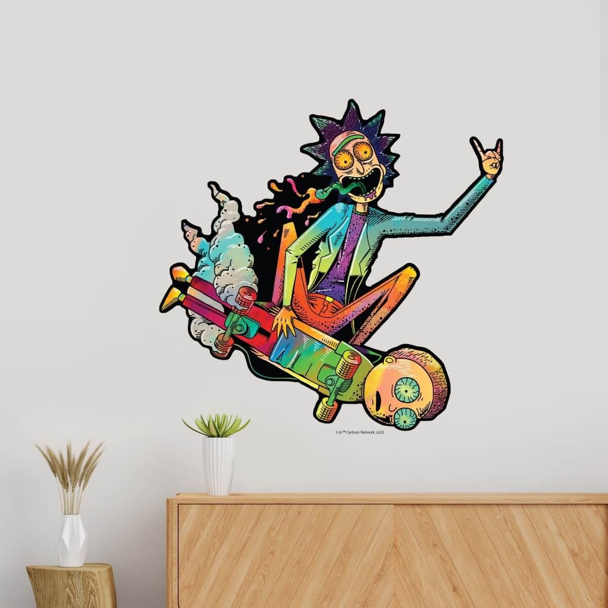 Kismet Decals Rick & Morty Psychedelic Monsters 4 Licensed Wall Sticker - Easy DIY Home & Kids Room Decor Wall Decal Art - Kismet Decals