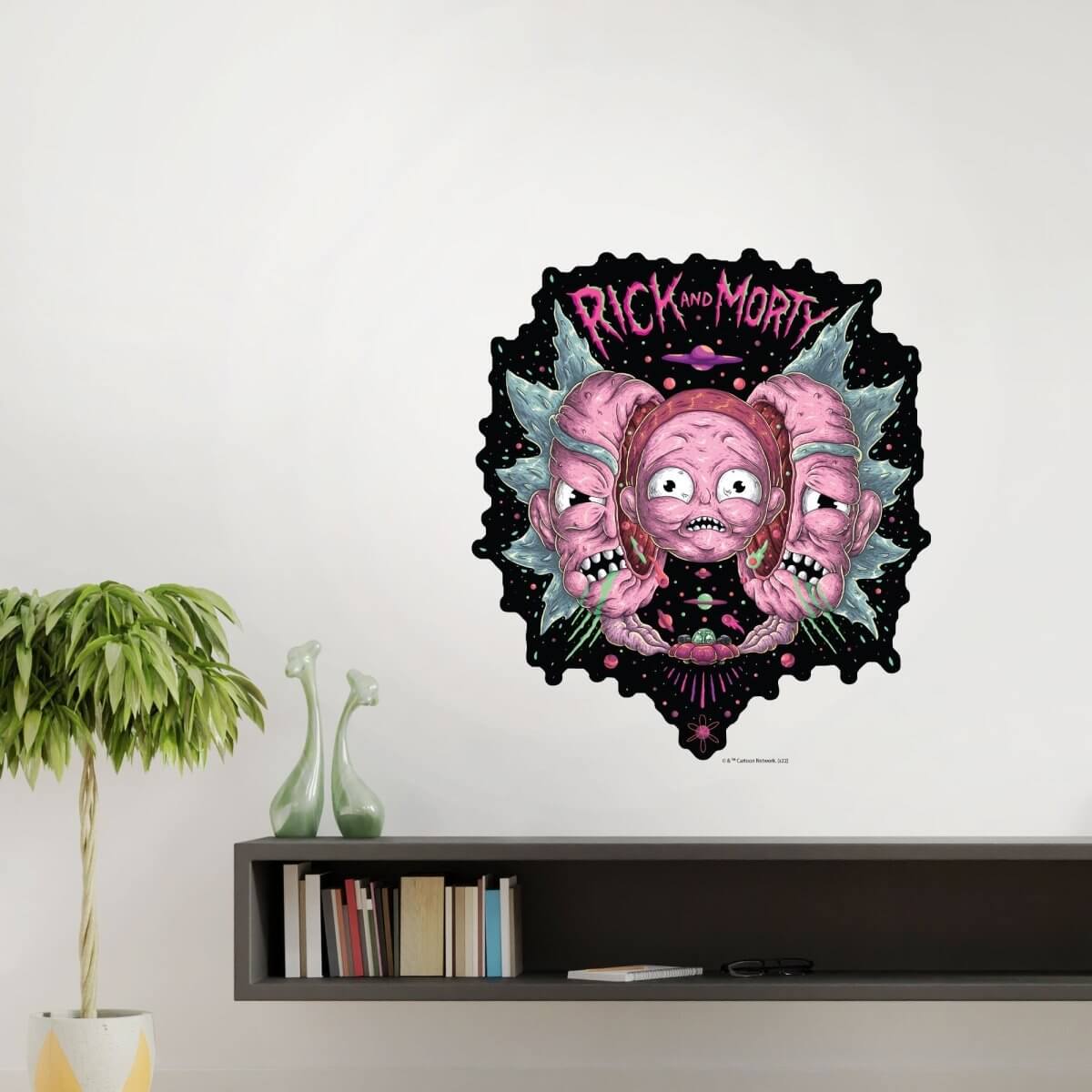 Kismet Decals Rick & Morty Psychedelic Monsters 5 Licensed Wall Sticker - Easy DIY Home & Kids Room Decor Wall Decal Art - Kismet Decals