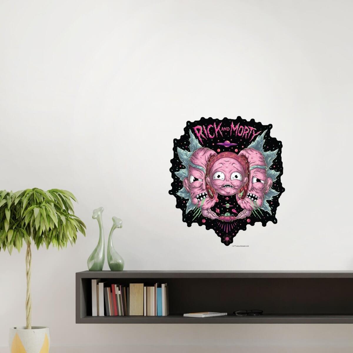 Kismet Decals Rick & Morty Psychedelic Monsters 5 Licensed Wall Sticker - Easy DIY Home & Kids Room Decor Wall Decal Art - Kismet Decals