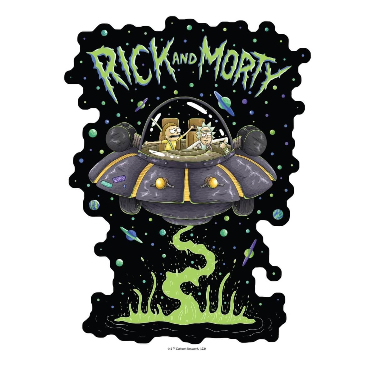 Kismet Decals Rick & Morty Psychedelic Monsters 6 Licensed Wall Sticker - Easy DIY Home & Kids Room Decor Wall Decal Art - Kismet Decals